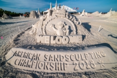 welcome sand sculpture from 2018