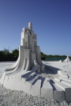 cityscape sand sculpture