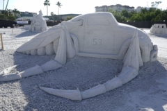 herbie the love bug extreme sand sculpture