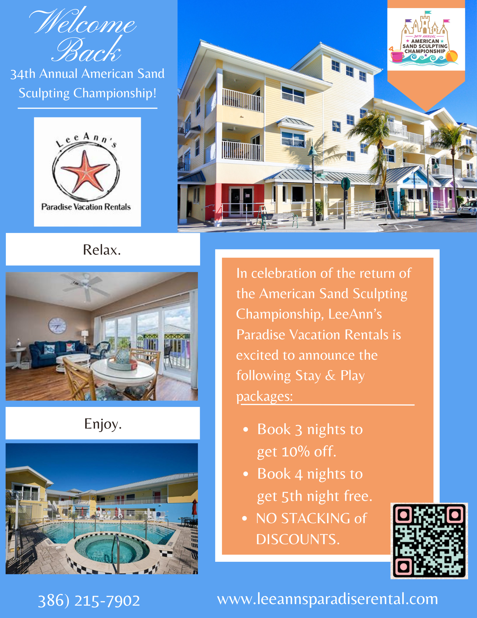 Leeanns Paradise Rentals - Stay and Play flyers